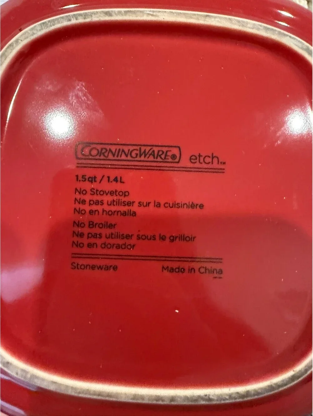 CorningWare Simply Lite 1.5qt Stoneware Casserole Dish with Glass Lid